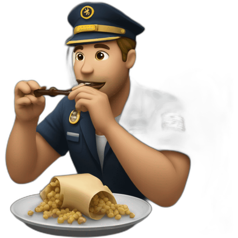 ships captain eating an oil pipeline emoji