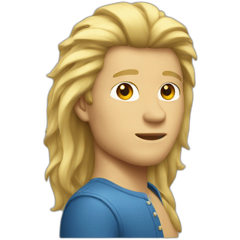 blonde mullet emoji