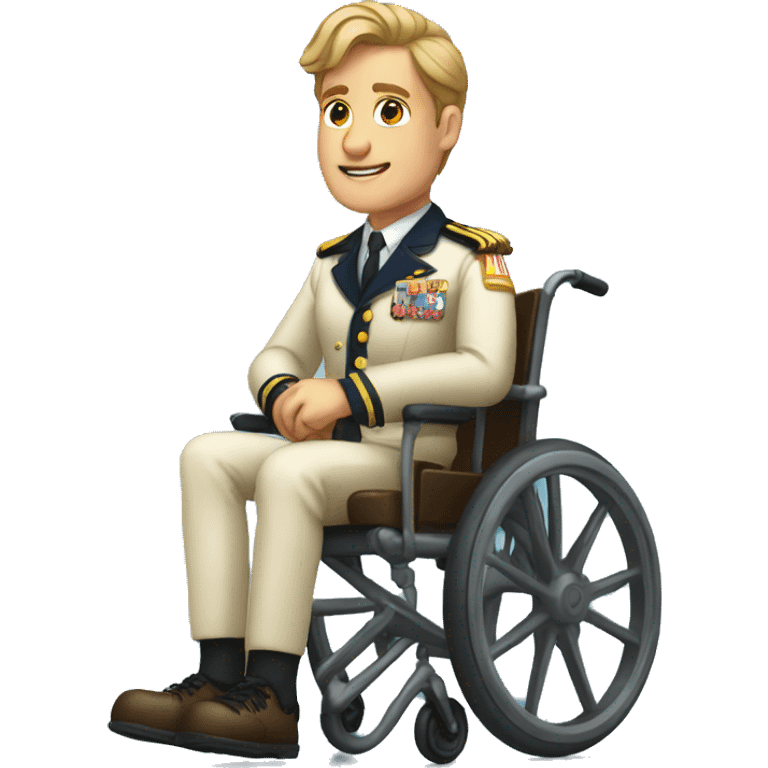 Naval captain in wheelchair emoji