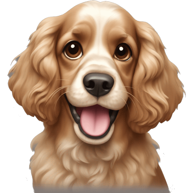 
Cocker Spaniel playing happily emoji