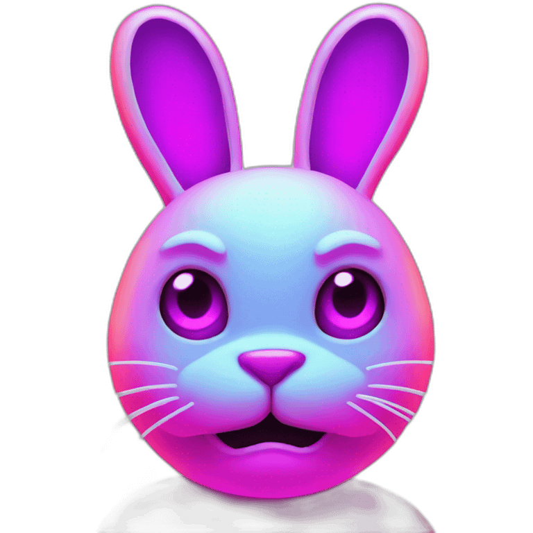 neon bunny evil emoji