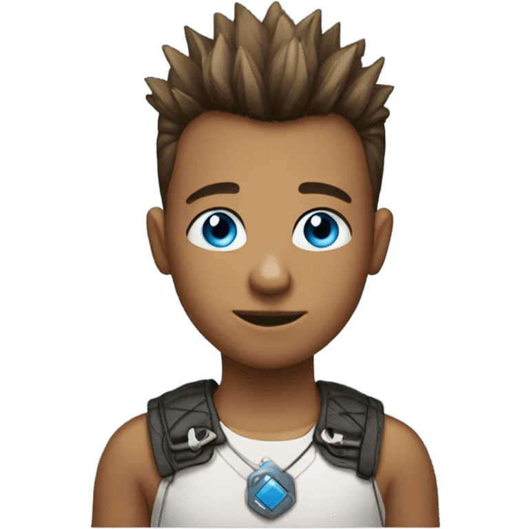 blue-eyed boy with mohawk emoji