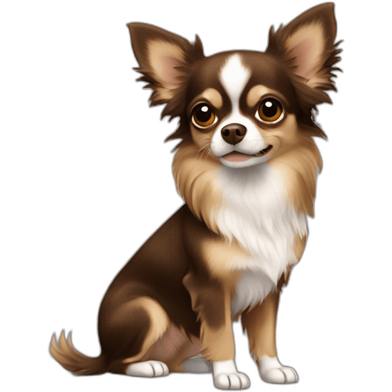 chihuahua longhair dark brown  emoji