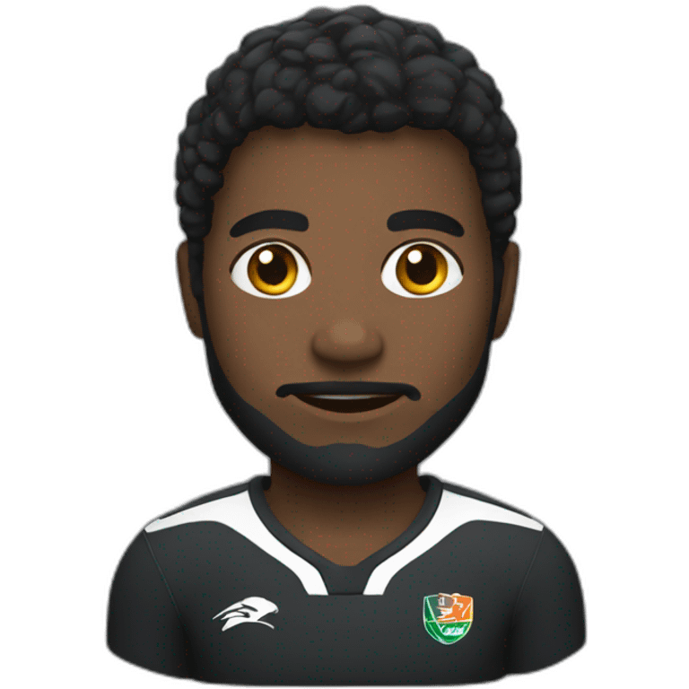 black rugby player emoji