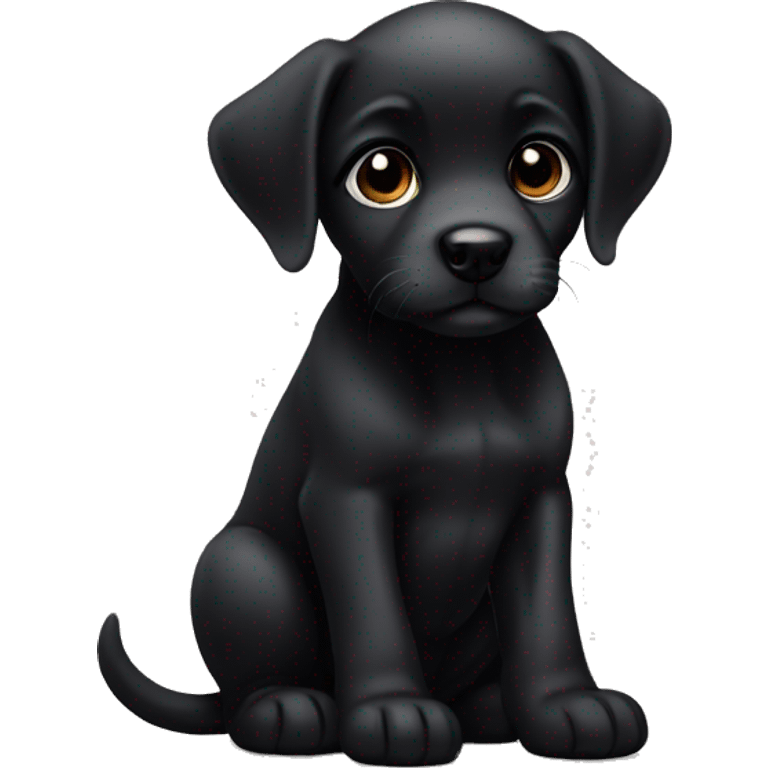 Baby dog black puppy emoji