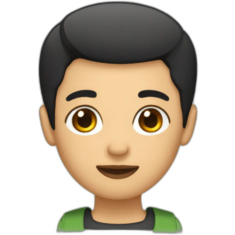 buzz cut with black hair  emoji