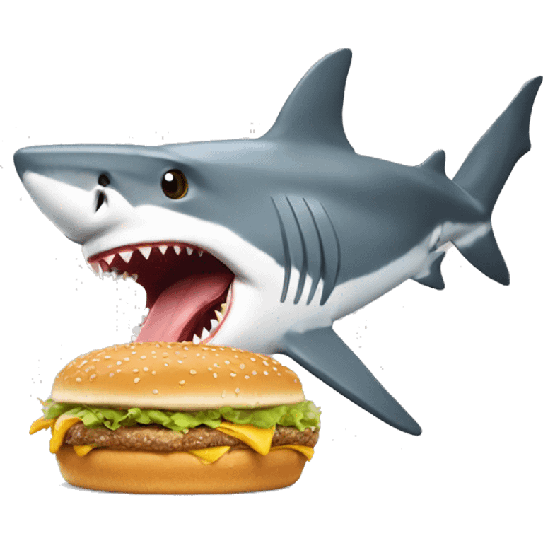 shark eating mcdonald’s  emoji