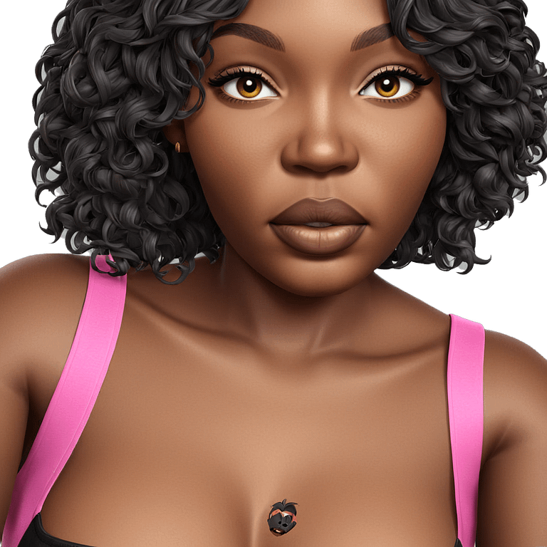 dark-skinned girl with tattoos emoji