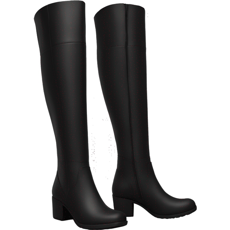 Black leather knee high boots emoji