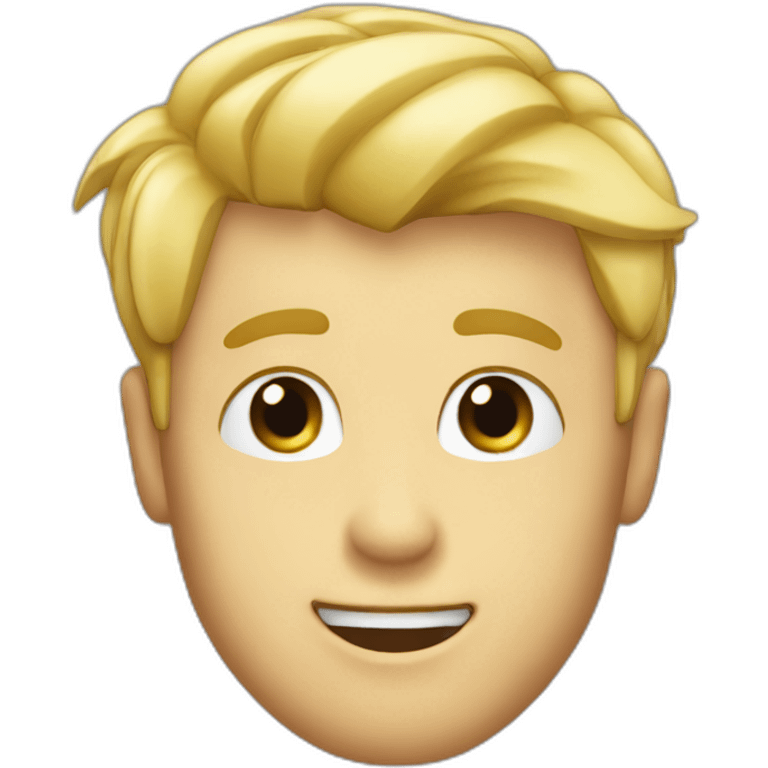 Blond guy wink tongue emoji