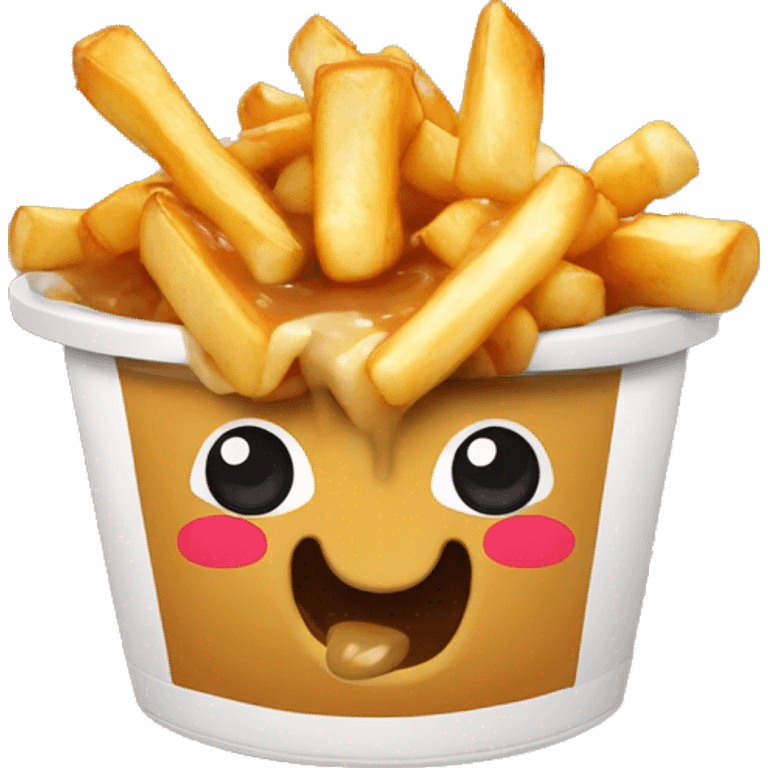 Poutine qui mange une poutine emoji