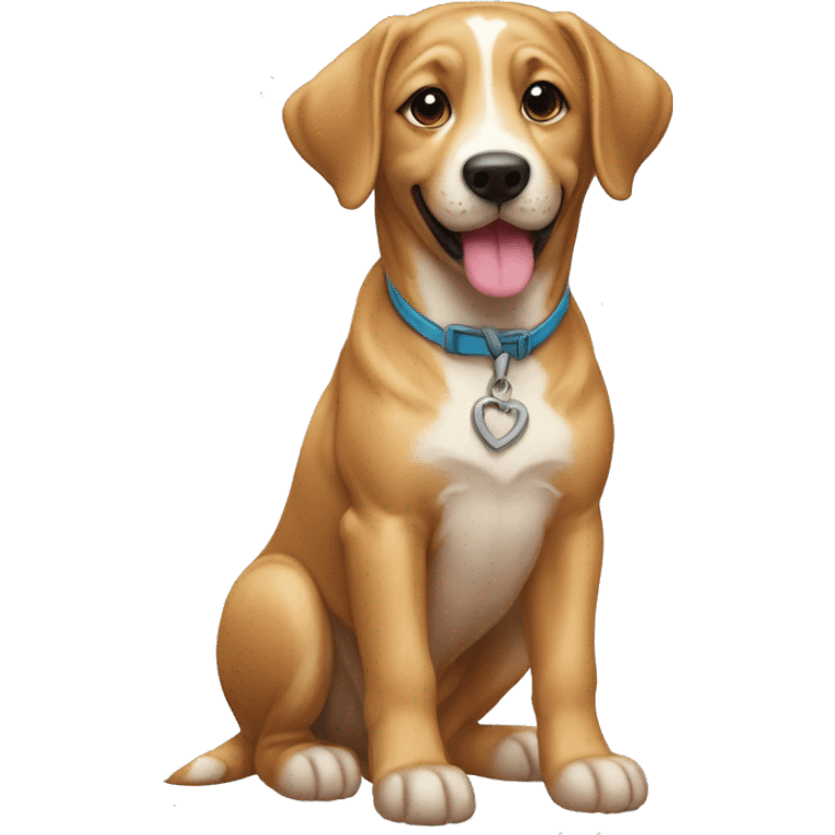 Un chien a reçu un cadeau  emoji