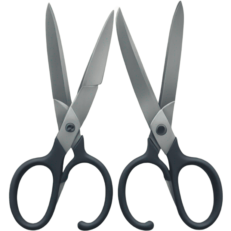 two pairs of scissors both are open and facing eachother but not touching  emoji