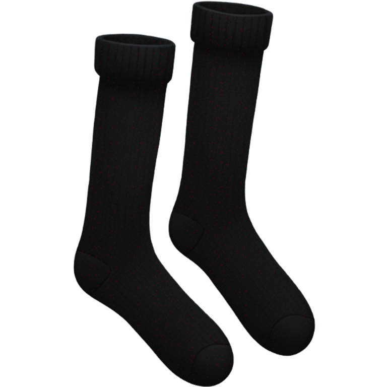  Plain Black  very long socks emoji