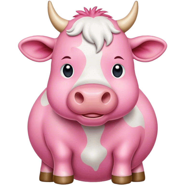 A pink cow emoji