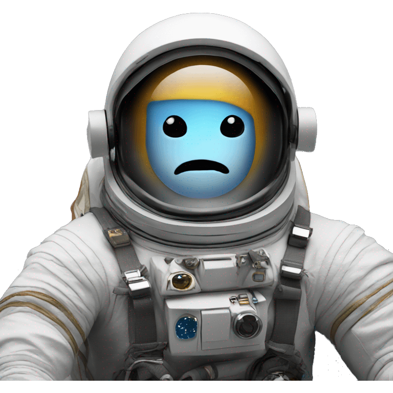 astronaut with a galaxy in its vis emoji