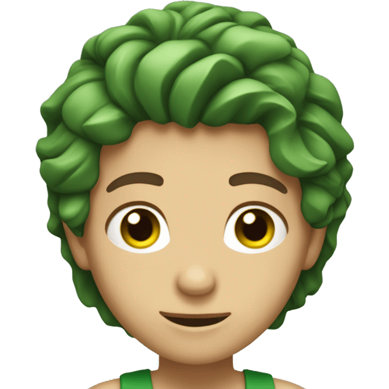 CREA  LA CARA DE UN TORO  COLOR VERDE emoji