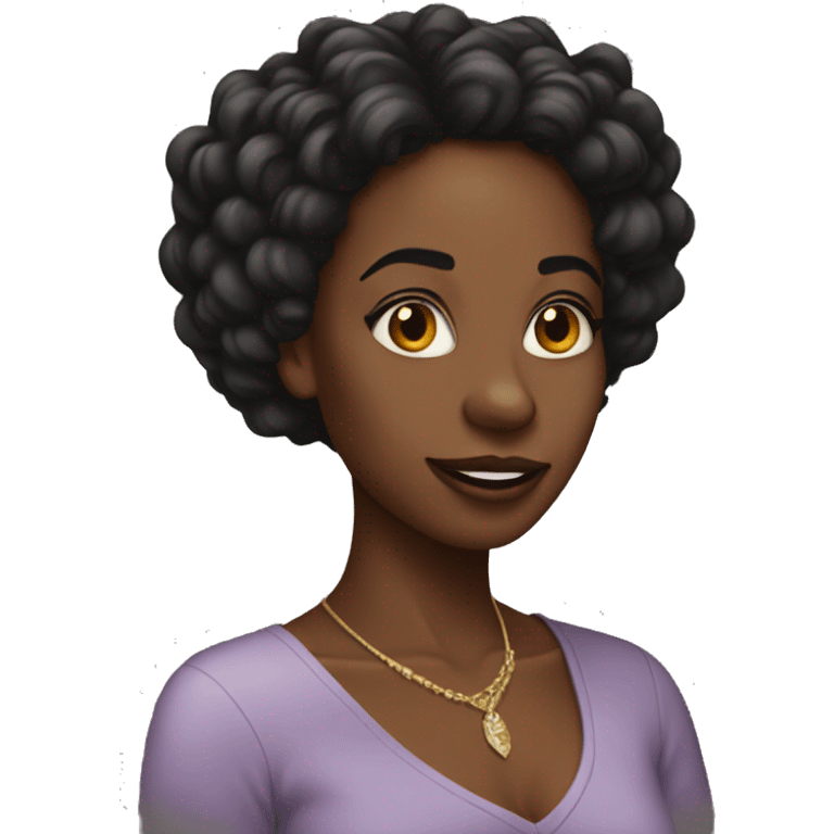 Coquette black Person  emoji