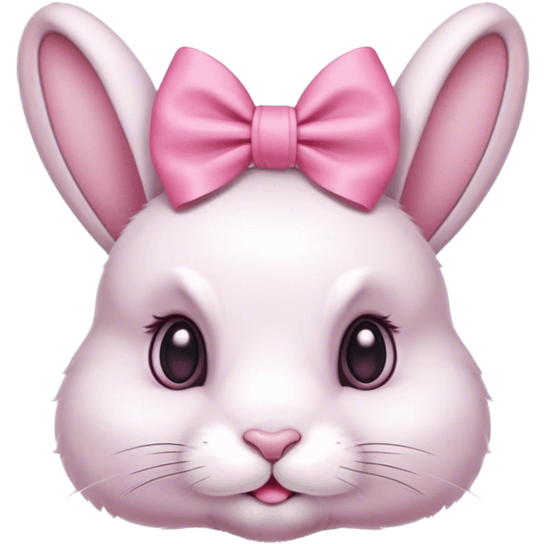 Bunny with a pink bow on head emoji