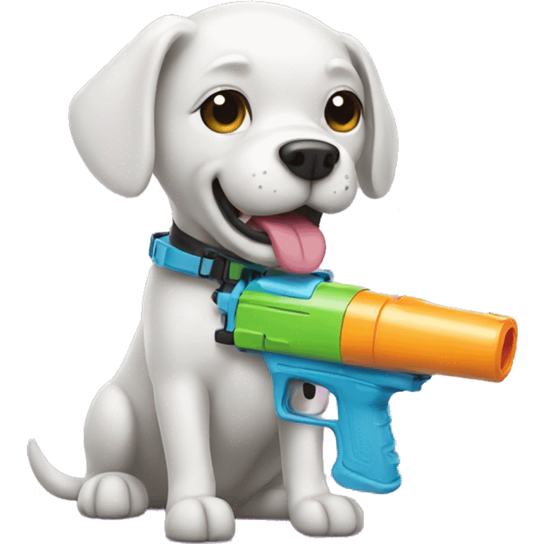 dog with water gun emoji