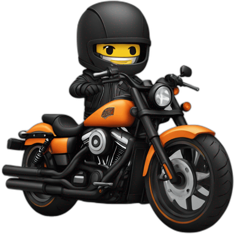 Manga-Samouraï-moto-harley Davidson emoji