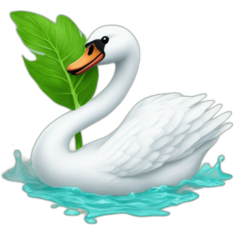 swan with mojito emoji