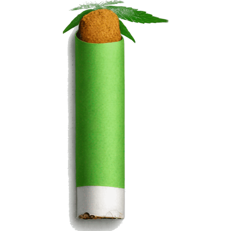 green cannabis cigarette rolled emoji