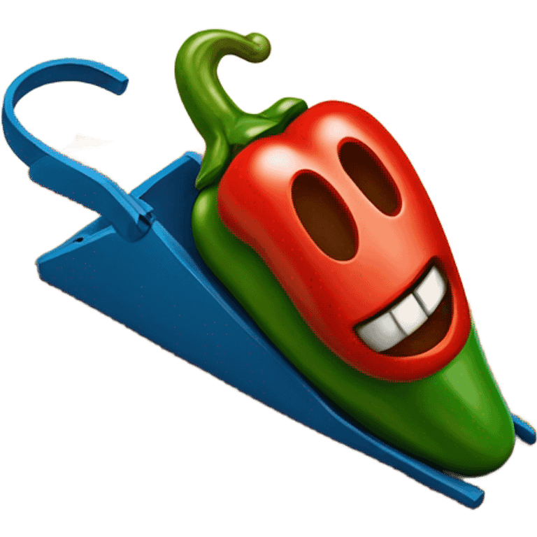 A spicy pepper in a mouse trap emoji