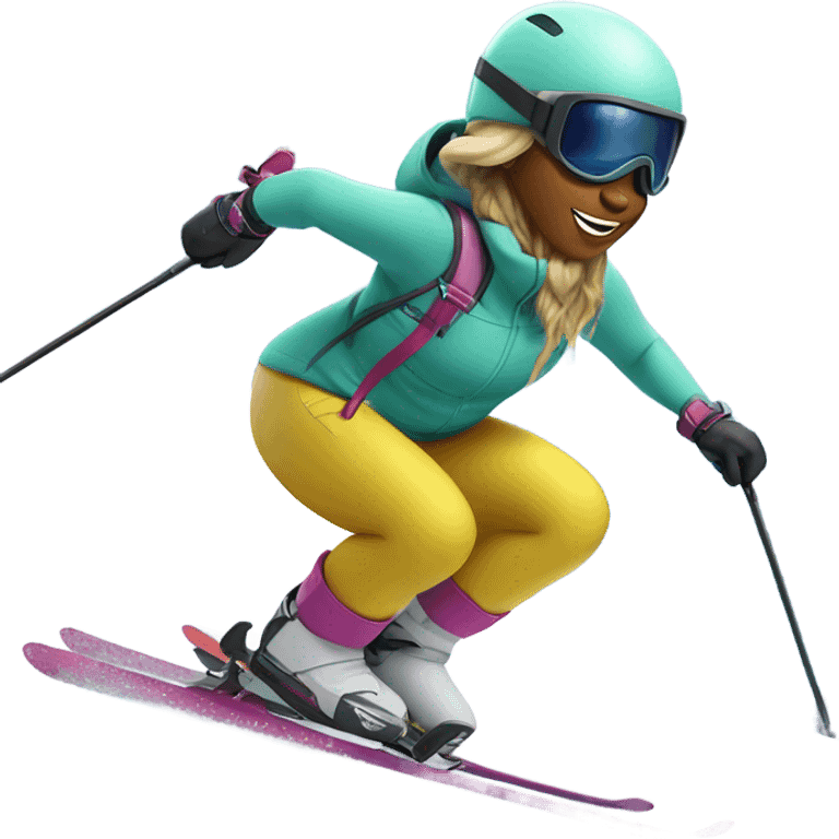 Erin skiing  emoji