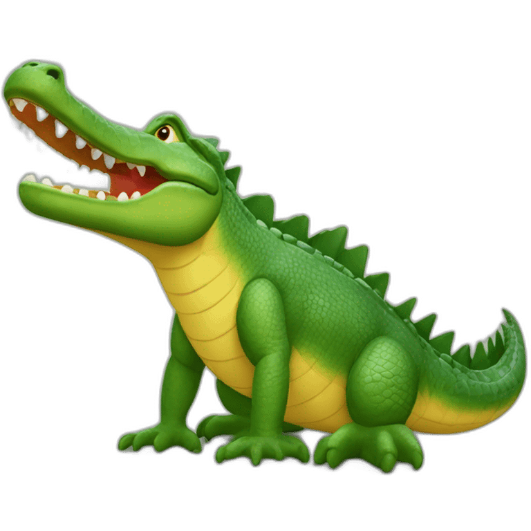 crocodil cu fes de craciun  emoji