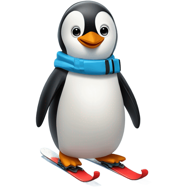 Penguin on skis emoji