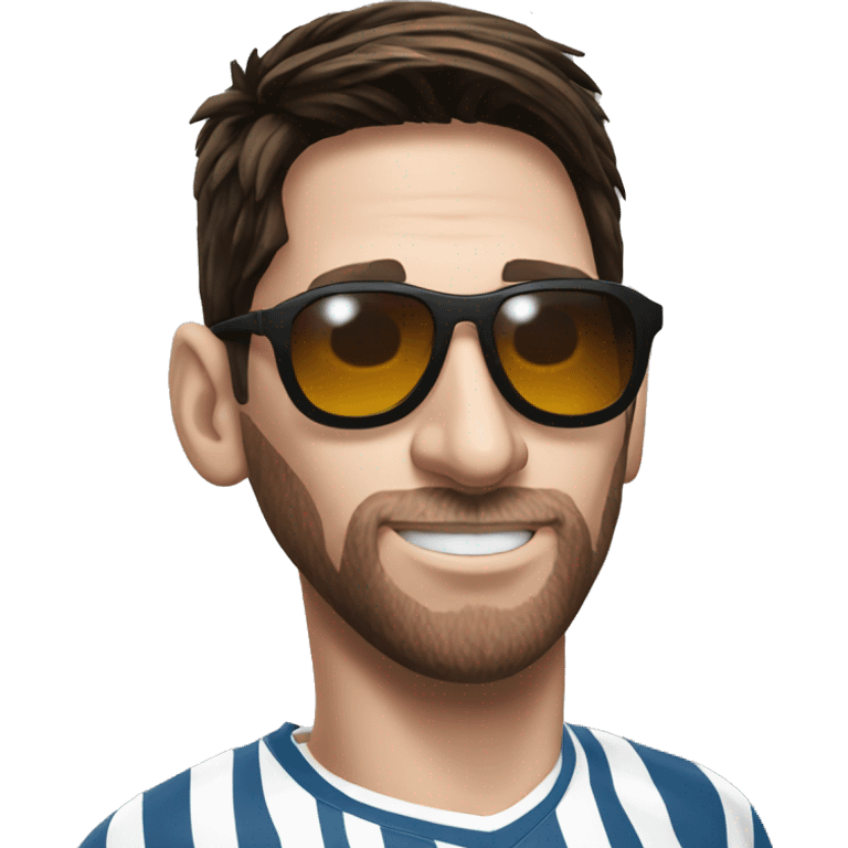 Messi with sunglasses emoji