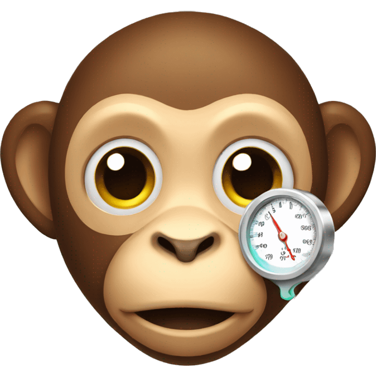 monkey face with thermometer emoji