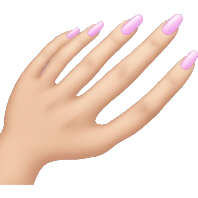 girl presents her manicure  emoji