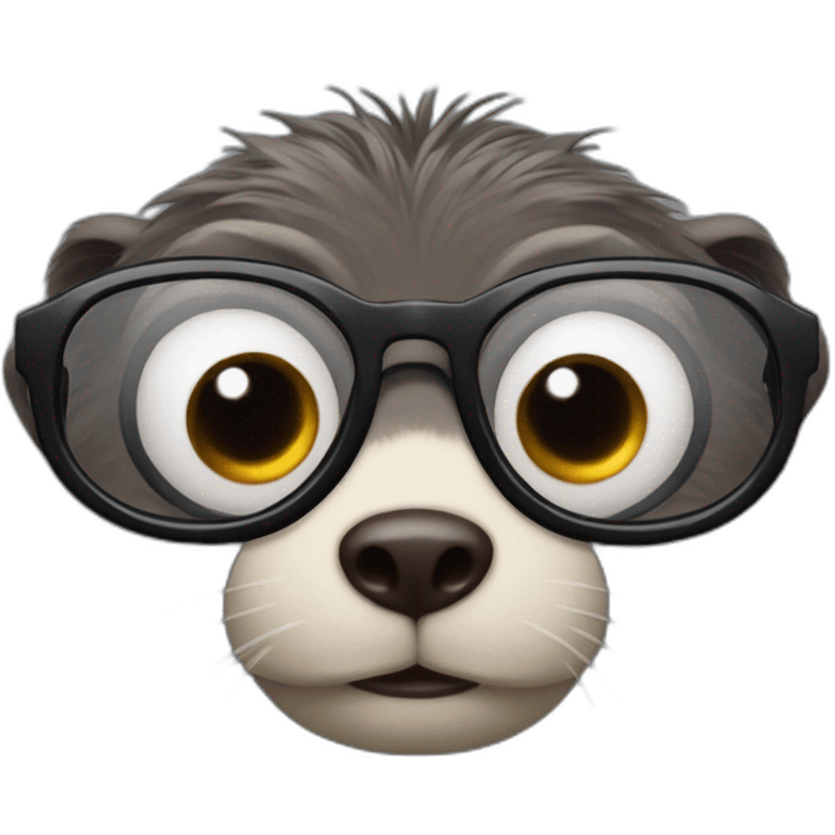 mole with giant eyes and glasses emoji