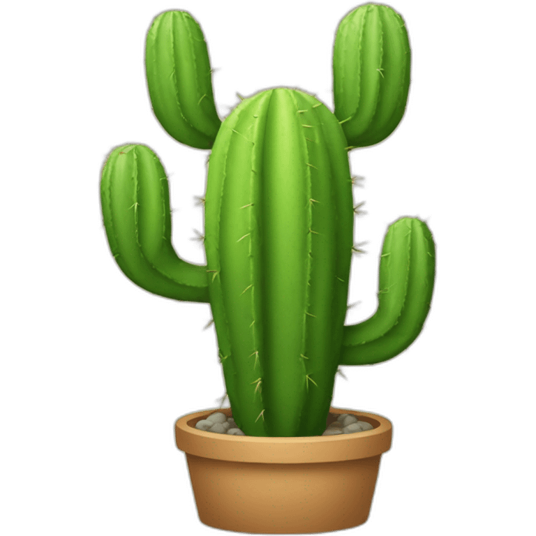 Une famille de cactus emoji