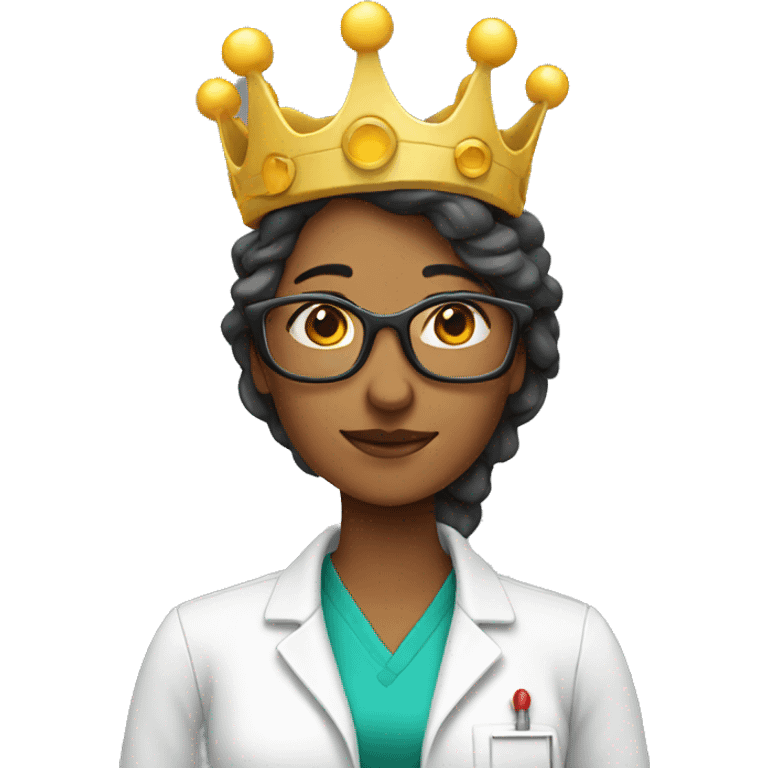 Female Scientist with crown emoji