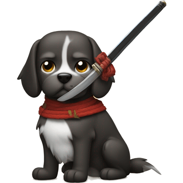 Dog With Katana emoji