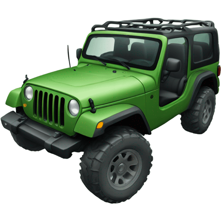 Green jeep  emoji