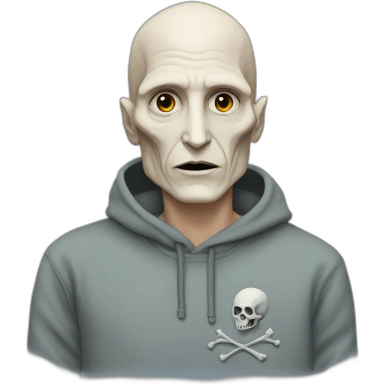 Voldemort wears a Sweatshirt with the word Sude on it emoji