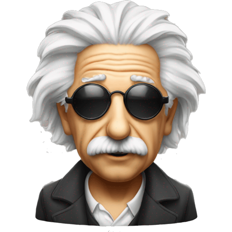 albert einstein dark sun glasses emoji