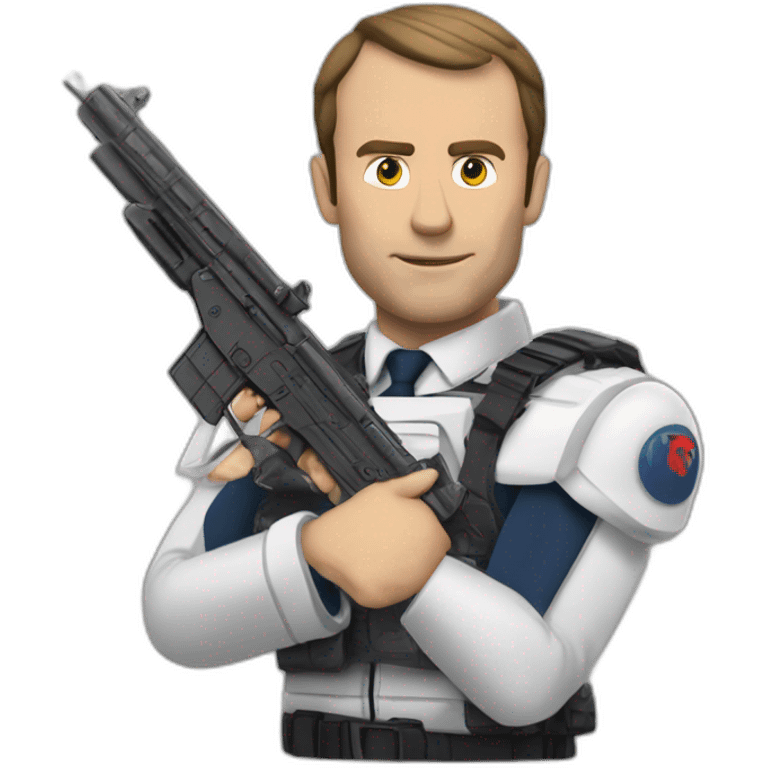 Macron tiens une arme emoji