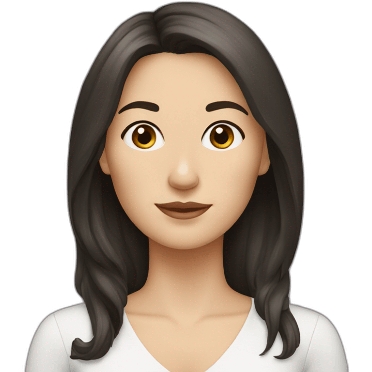 caucasian woman dark hair with two shitzu dogs emoji