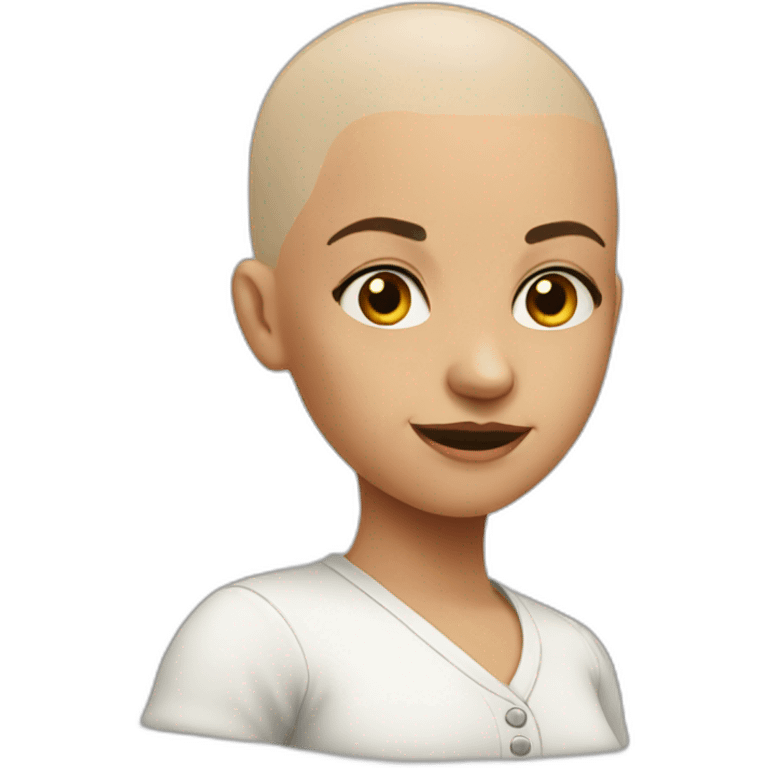 bald mad girl  emoji