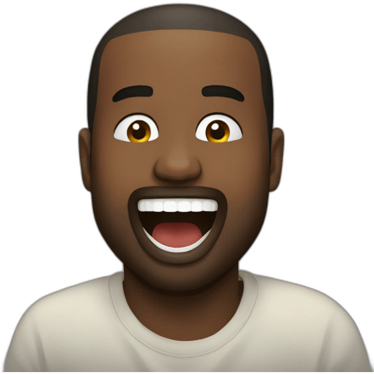 Kanye laughing emoji