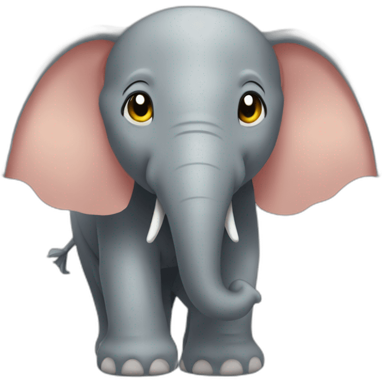 Éléphant sur chat emoji