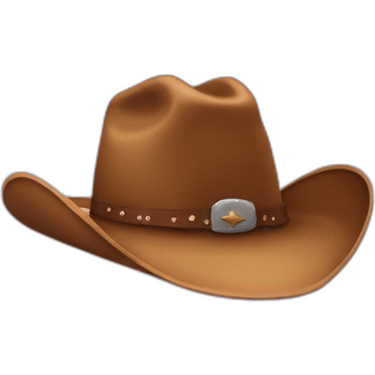 cowboy hat on top of an ear emoji