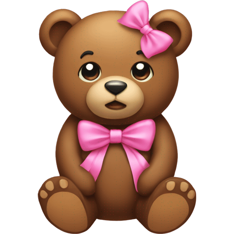 bear emoji with a pink bow  emoji