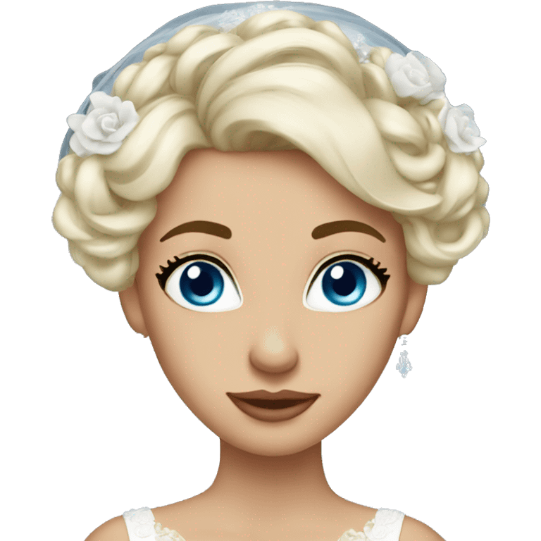 Blue eyed bride emoji