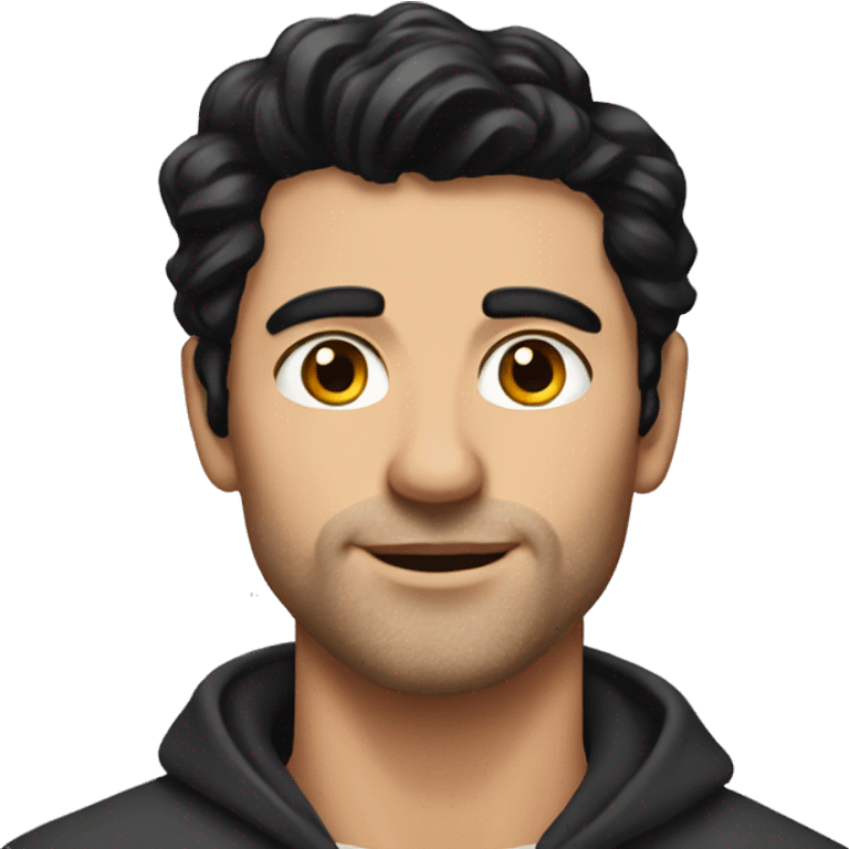 portrait of super attractive man with blackhair  emoji